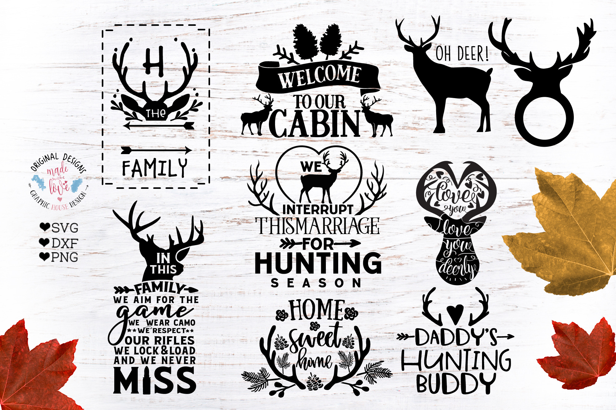 Download Deer Hunt Cut Files Bundle Pre Designed Photoshop Graphics Creative Market