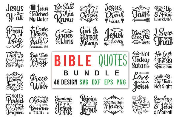 46 Bible Verse Svg Bundle Pre Designed Illustrator Graphics Creative Market