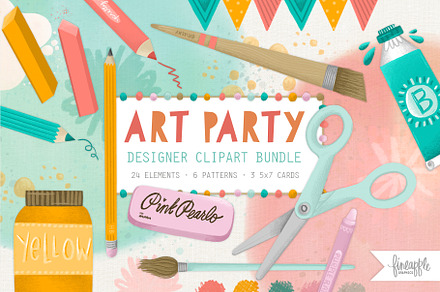 Art Supplies Clipart Set Painting, Drawing, Art, Glue, Crafting, Clip Art  Set Instant Download, Personal Use, Commercial Use, PNG 