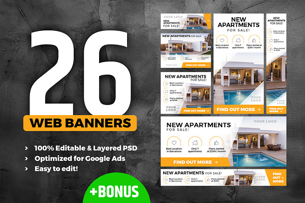 Google Adwords Banner Photos Graphics Fonts Themes Templates Creative Market