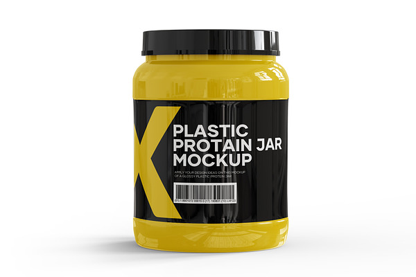 Download Glossy Protein Jar Mockup Creative Photoshop Templates Creative Market Yellowimages Mockups