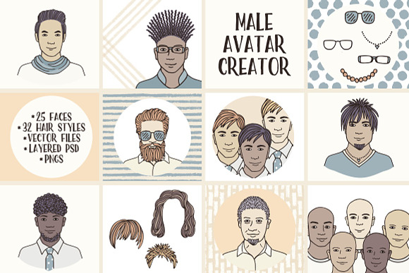 Free Vector  Male avatar creator