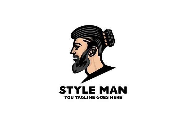 Beard Logo | Creative Illustrator Templates ~ Creative Market