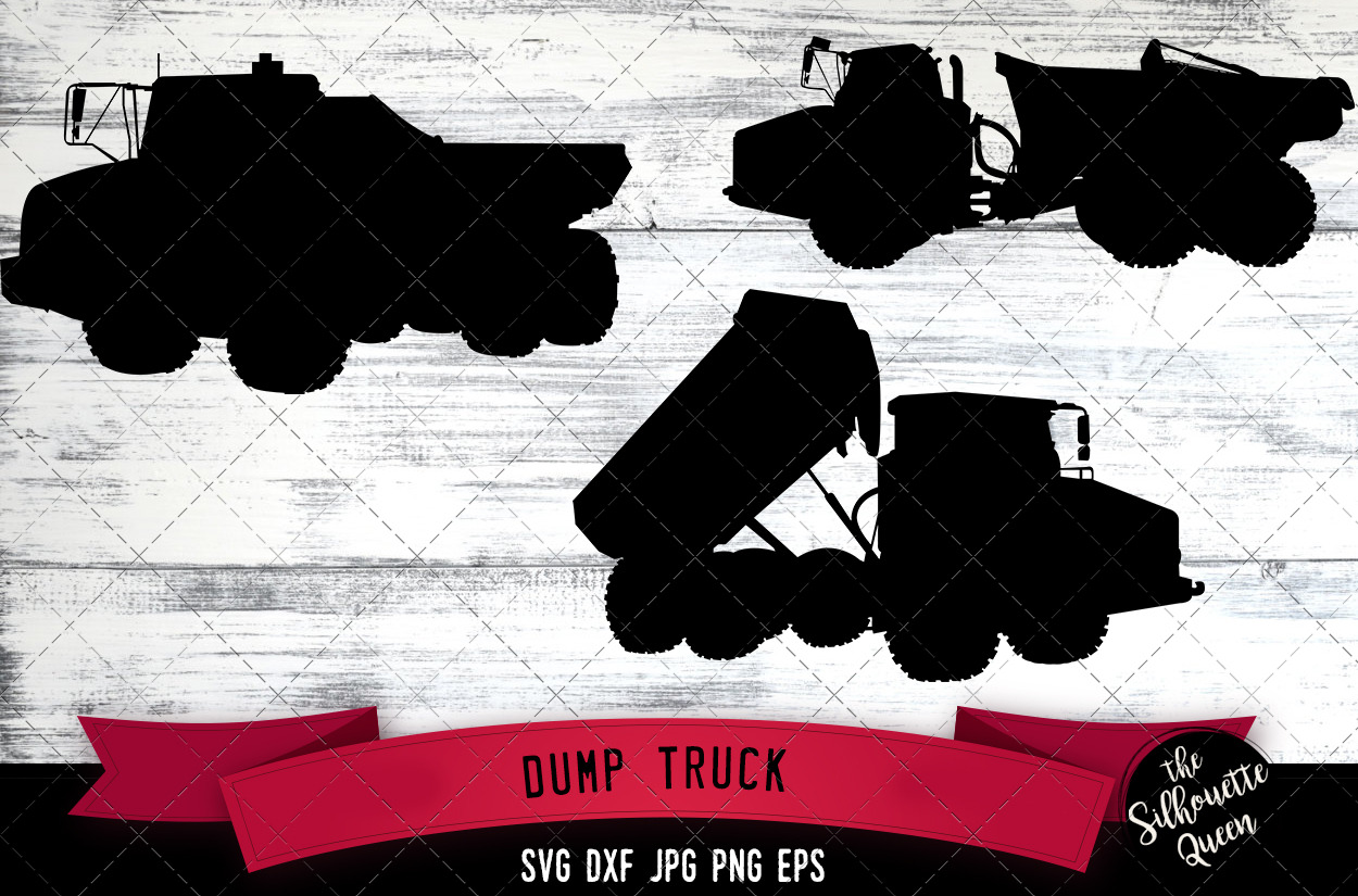 Download Dump Truck Silhouette Cut Vector Pre Designed Illustrator Graphics Creative Market