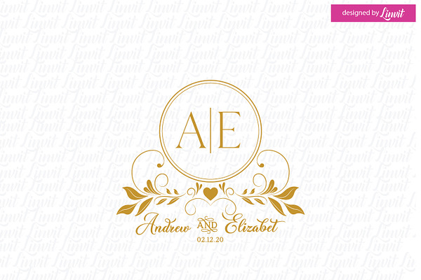 Luxury Wedding Logo | Creative Illustrator Templates ~ Creative Market