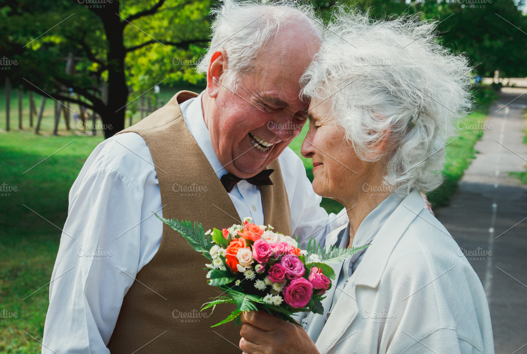 Grandma And Grandpa Laughing High Quality People Images ~ Creative Market