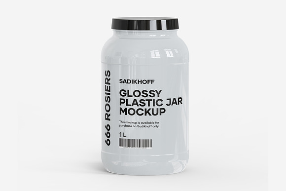 Download Glossy Plastic Jar Mockup Creative Photoshop Templates Creative Market