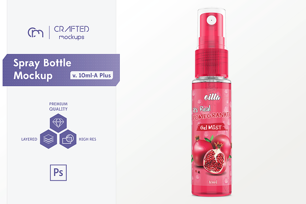 Spray Bottle Mockup v. 10ml-A Plus | for Photoshop