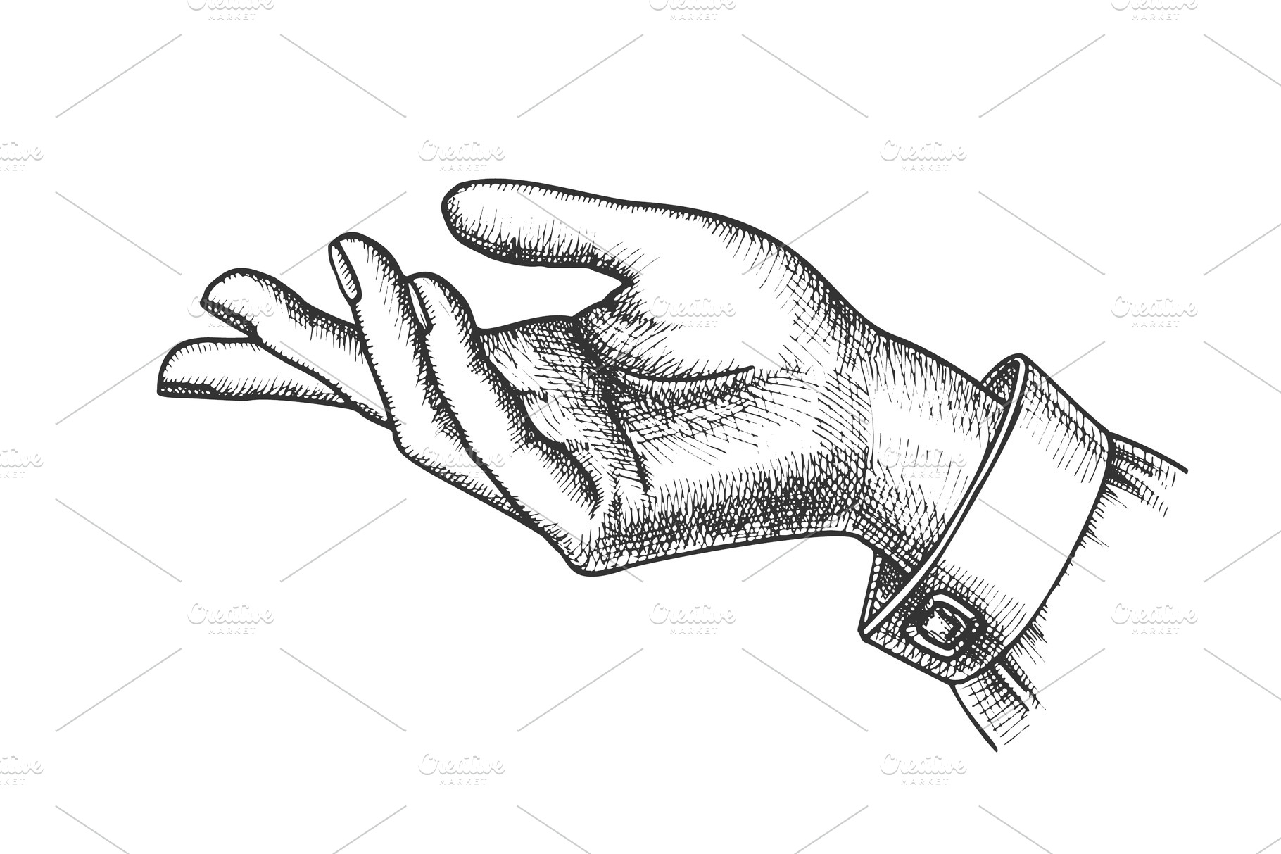 Girl Hand Gesture Show Direction | People Illustrations ~ Creative Market