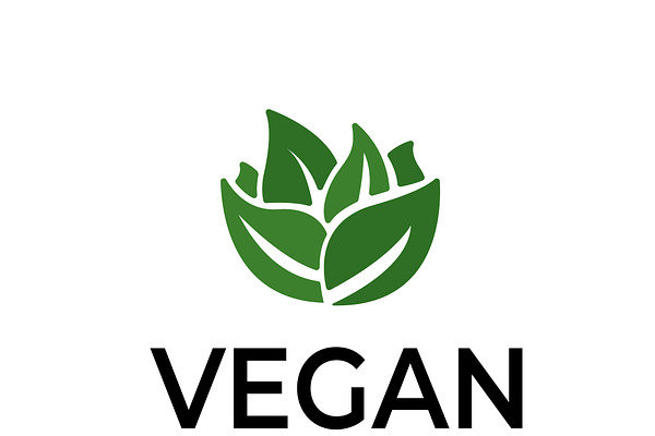 Vegan logo | Creative Illustrator Templates ~ Creative Market