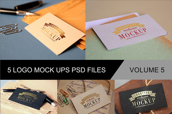 Download Photo Realistic Mock-ups Set of 5 V7 | Creative Photoshop ...