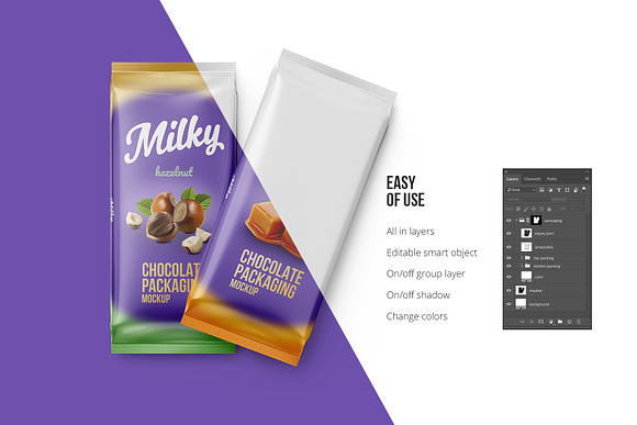 Download Two Chocolate Bar Mockup Creative Photoshop Templates Creative Market