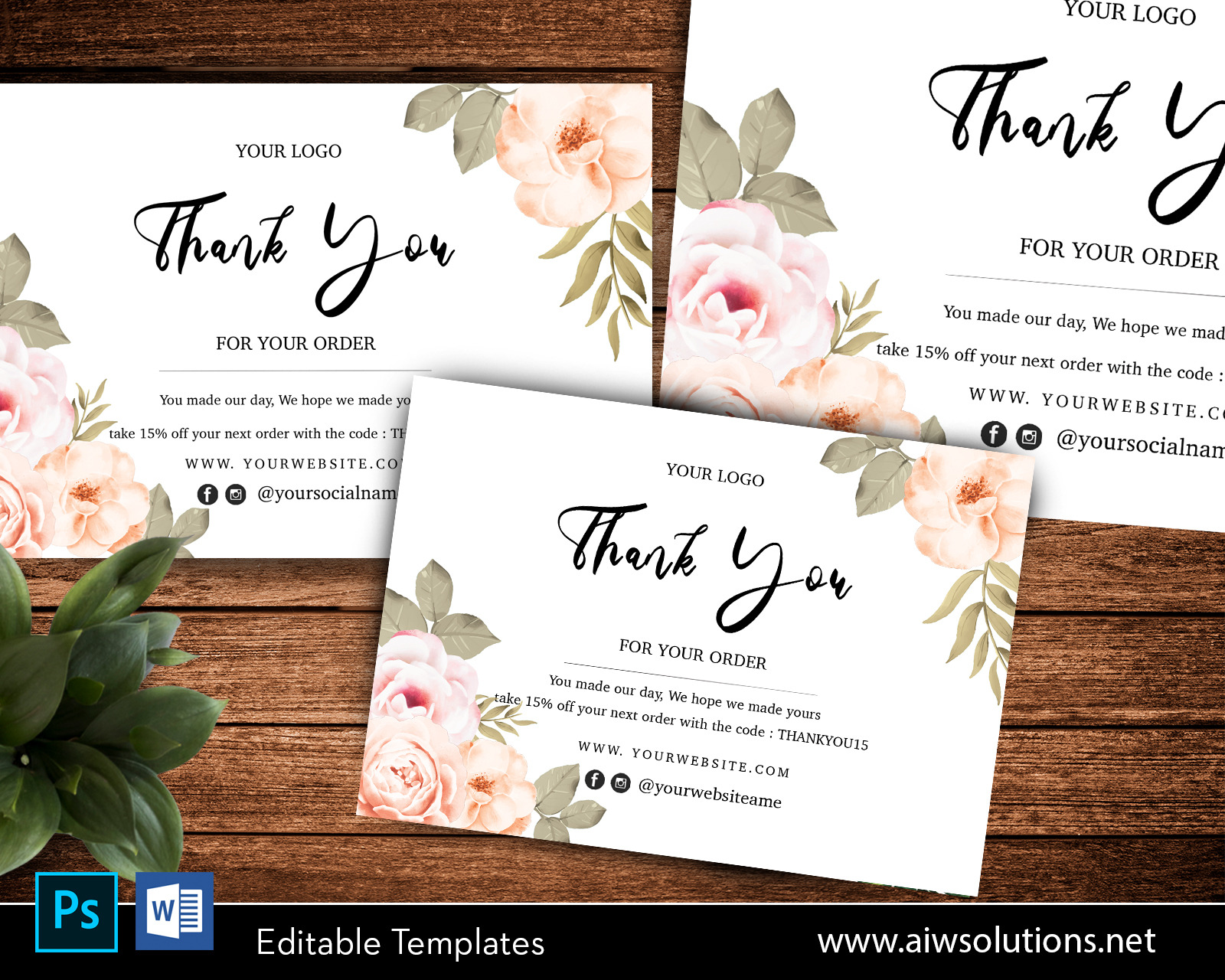 editable flower thank you card-06 | creative photoshop