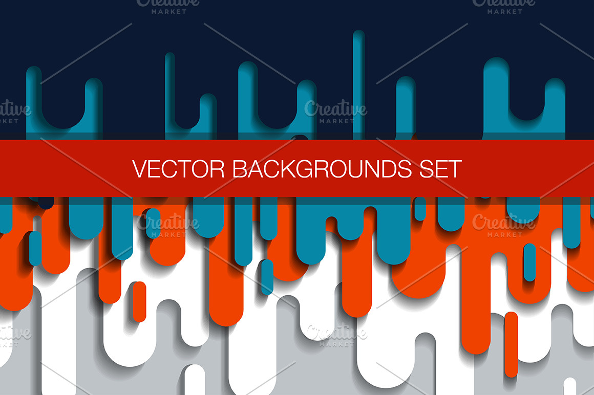 Backgrounds set with Paint | Pre-Designed Illustrator Graphics