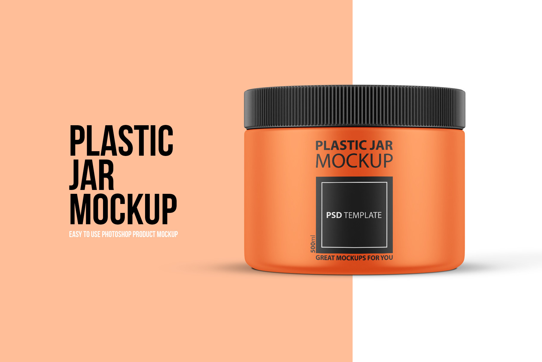 Download Plastic Jar Mockup For Cosmetics Creative Photoshop Templates Creative Market PSD Mockup Templates