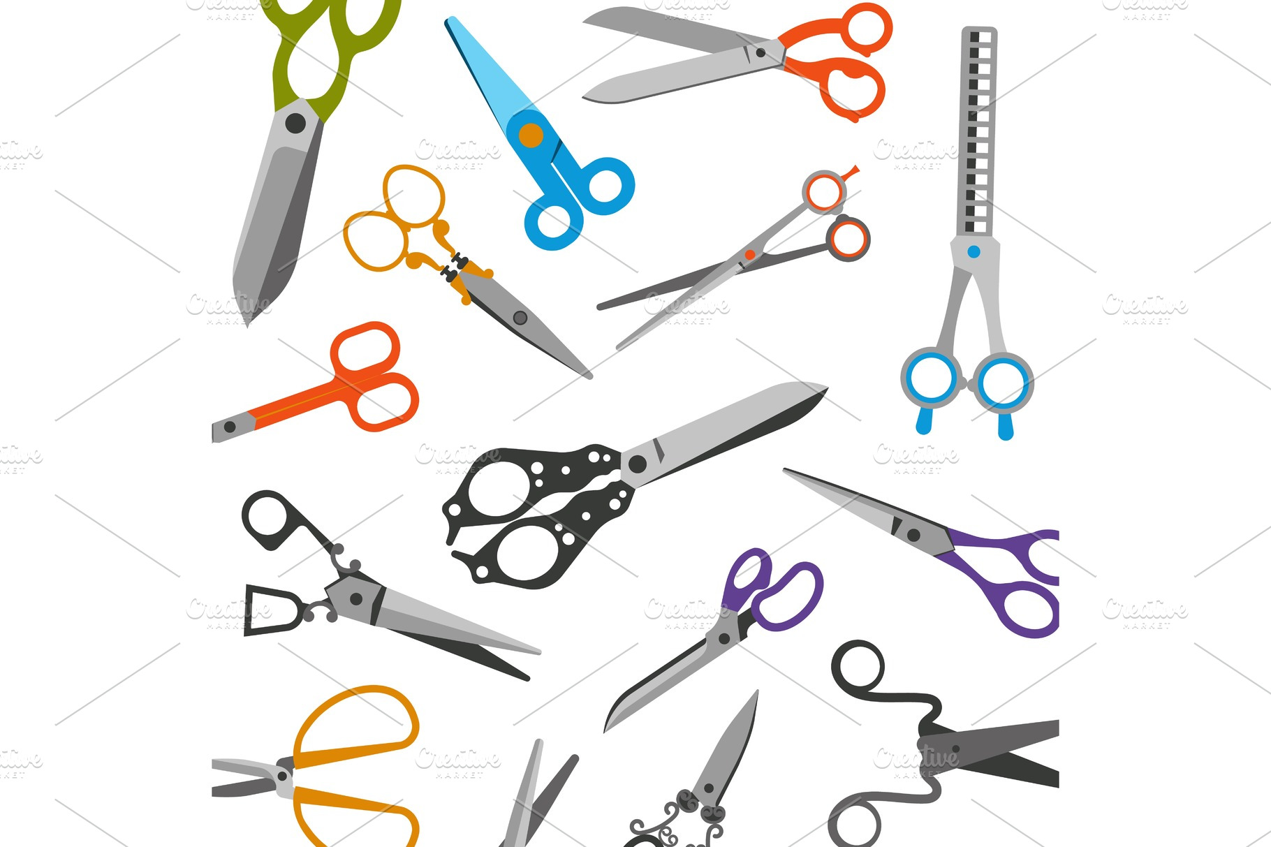 Scissors for tailors, barbers vector | Pre-Designed Vector Graphics