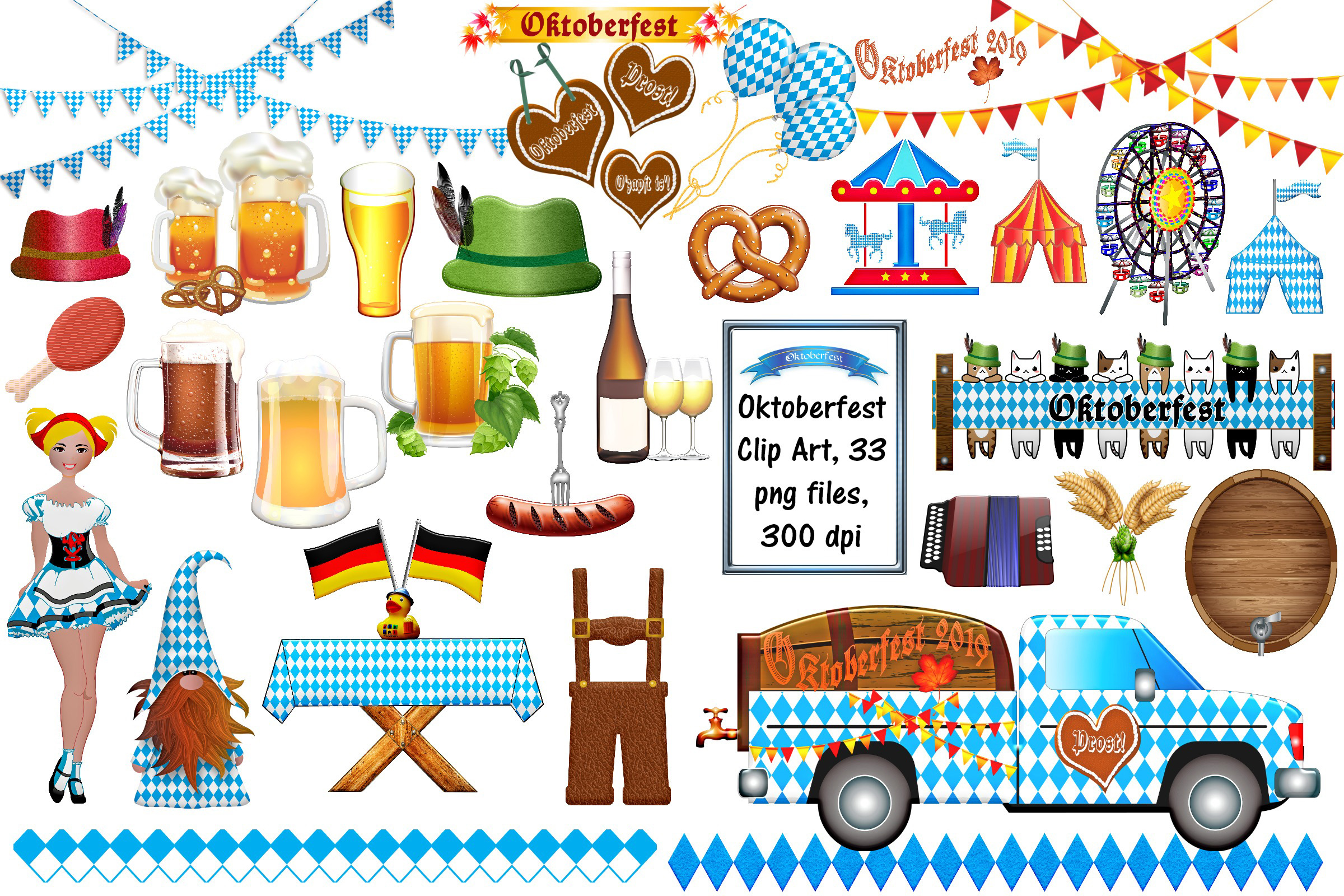 Oktoberfest Clip Art Pre Designed Photoshop Graphics Creative Market