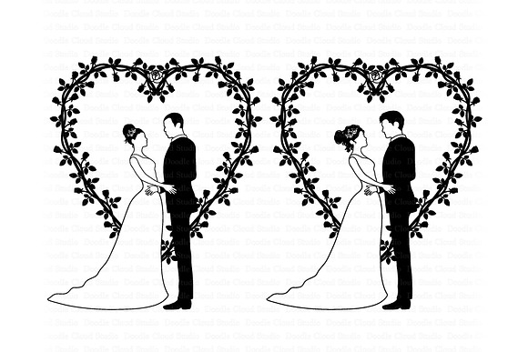 Download Wedding Couples Svg Bride And Groom Pre Designed Photoshop Graphics Creative Market