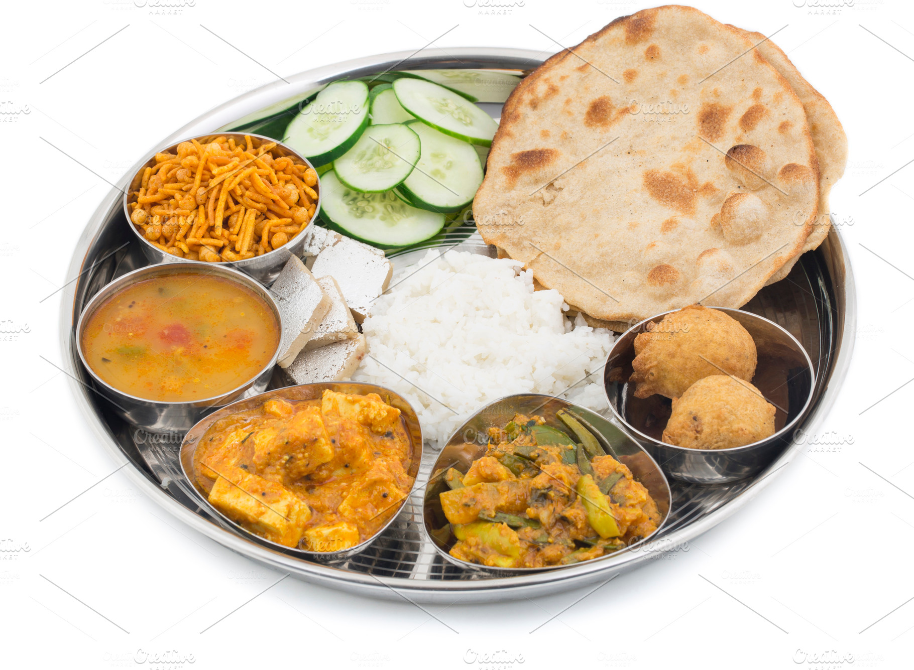 Indian food Thali | High-Quality Food Images ~ Creative Market