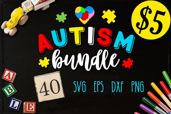 Download Autism Bundle - 40 autism SVG files | Pre-Designed ...