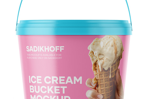 Download Matte Ice Cream Bucket Mockup Creative Photoshop Templates Creative Market