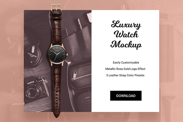 Download Luxury Watch Branding Mockup Creative Photoshop Templates Creative Market