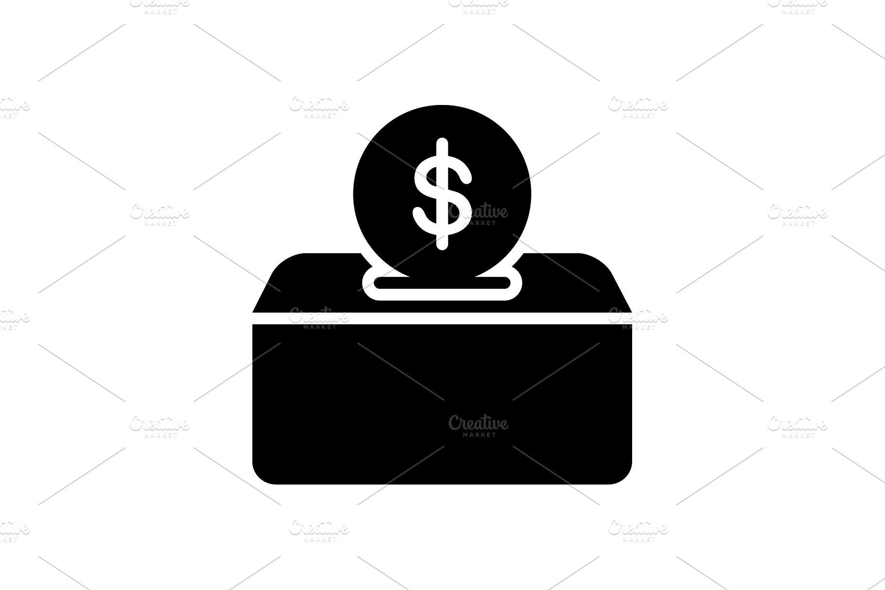 Donation Box Icon Pre Designed Illustrator Graphics Creative Market