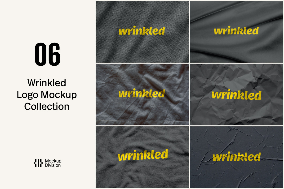 Download Wrinkled Logo Mockup Collection Creative Photoshop Templates Creative Market