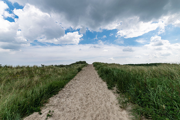 Path Through Grass Dune Landscape Stock Photo Containing Travel And Sky High Quality Nature Stock Photos Creative Market