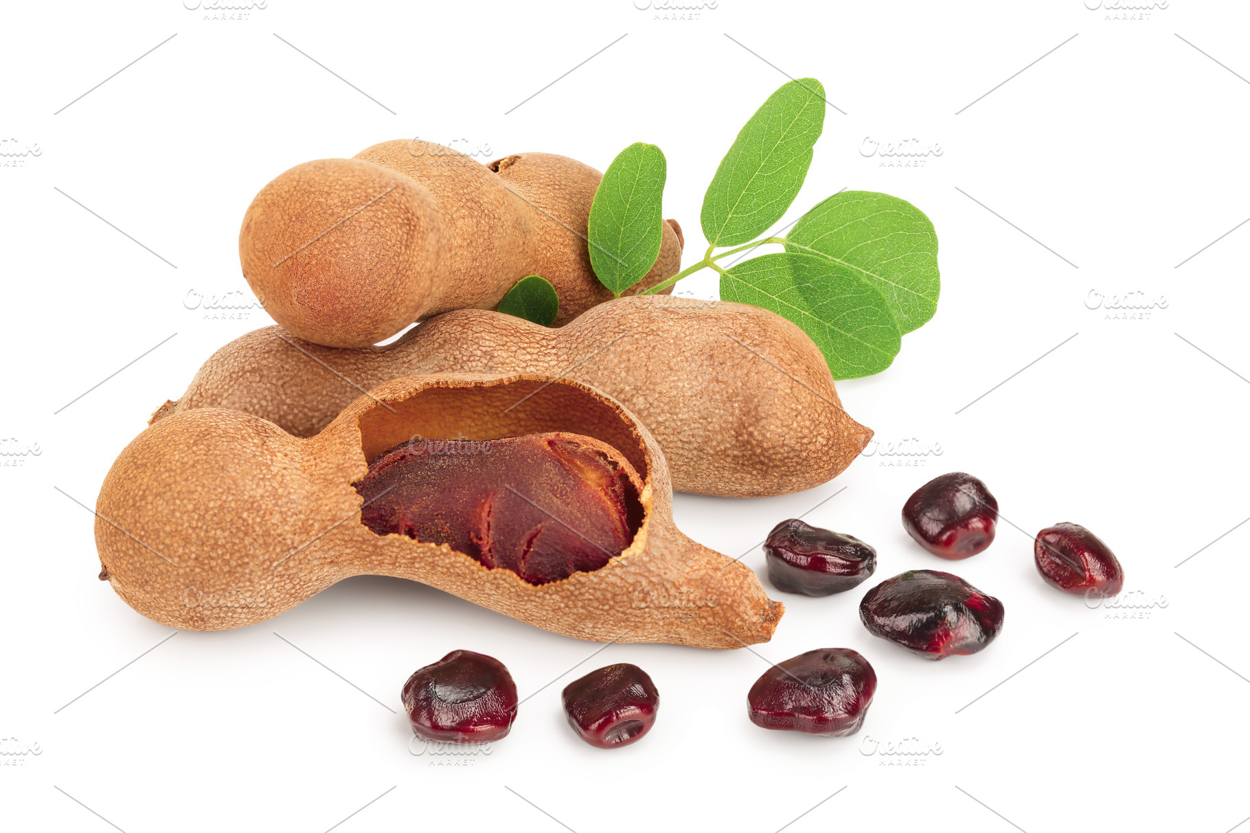 Tamarind Fruit And Seeds Isolated On Featuring Tamarind Fruit And Isolated High Quality Food Images Creative Market