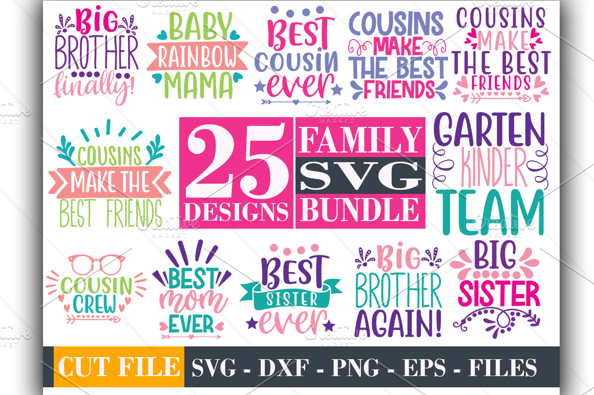 Download 25 Family Svg Tshirt Design Bundle Pre Designed Illustrator Graphics Creative Market