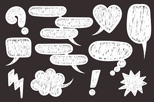 Speech bubbles comic creator set | Pre-Designed Photoshop Graphics