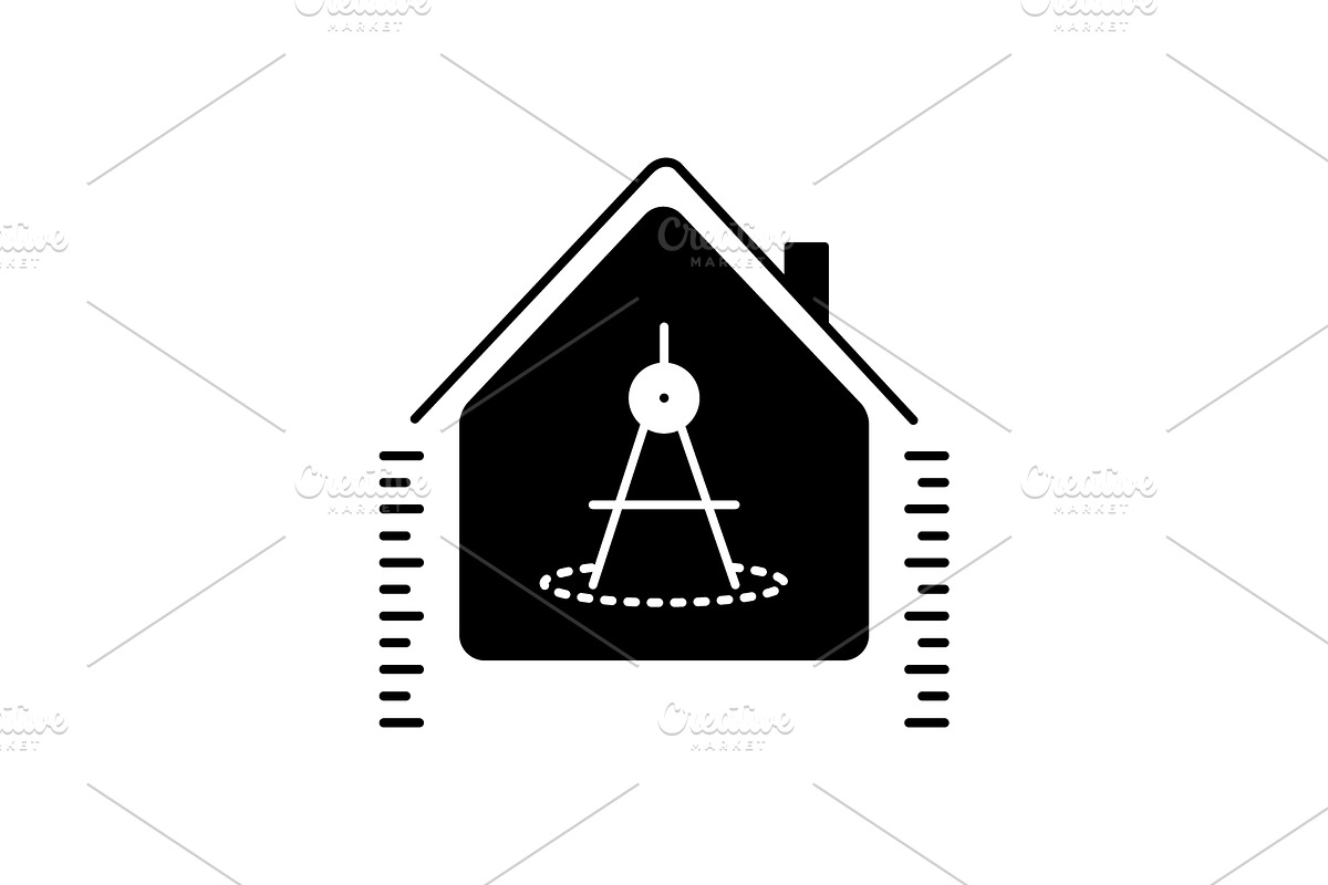 House measurement icon | Pre-Designed Illustrator Graphics ~ Creative