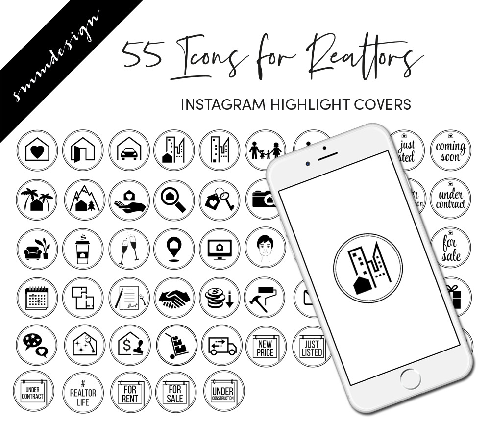 Real Estate Instagram Story Icons | Social Media Templates ~ Creative ...