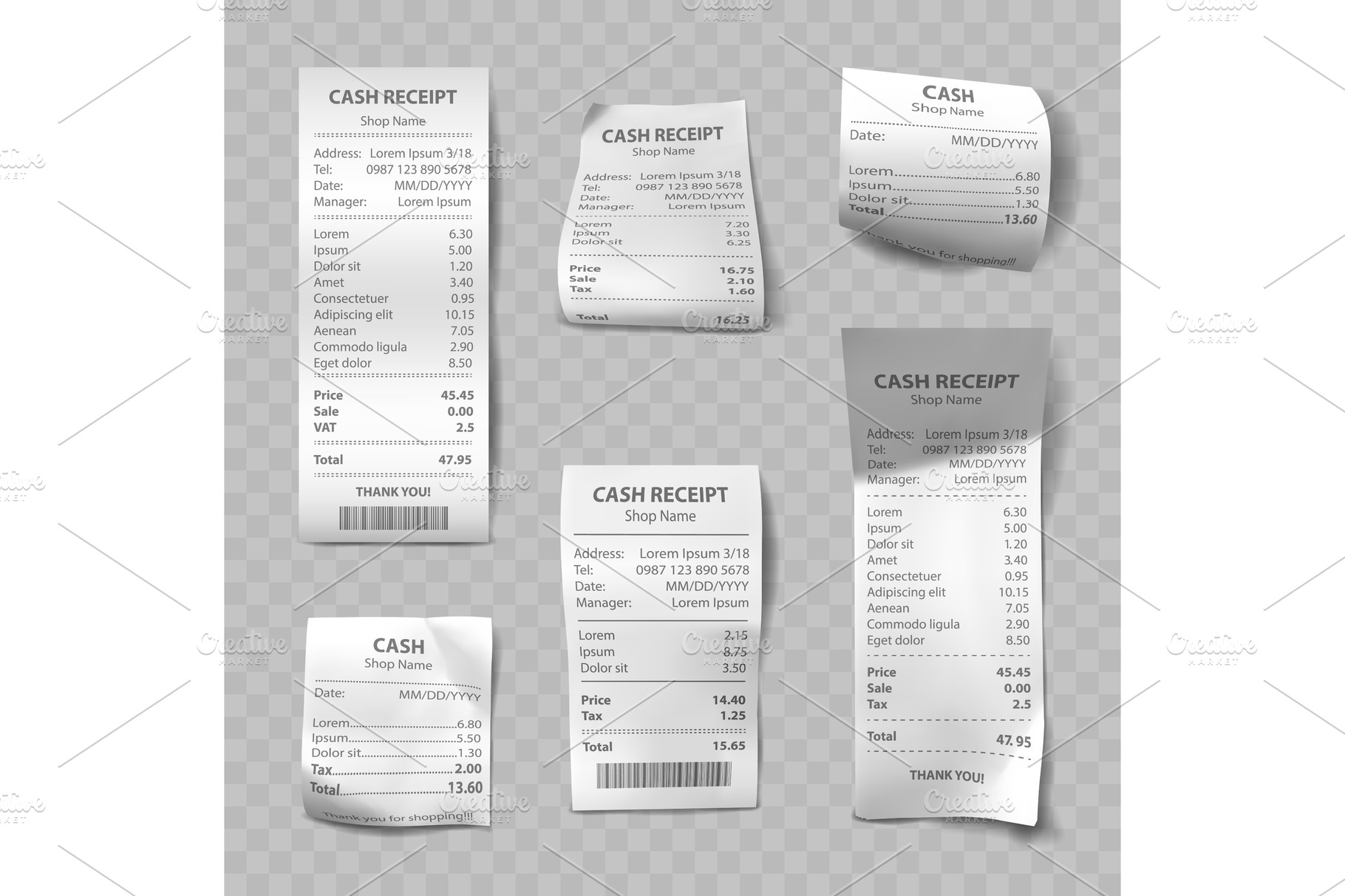 realistic-shop-receipt-paper-finance-illustrations-creative-market