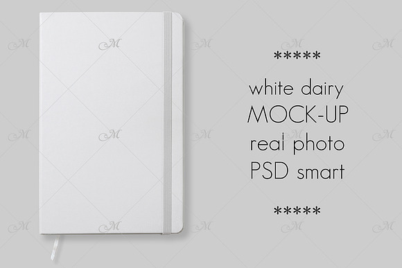 Download Diary With Rubber Band Mock Up Creative Photoshop Templates Creative Market