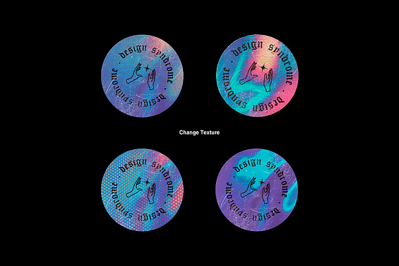 Download Holographic Sticker Generator Creative Photoshop Templates Creative Market