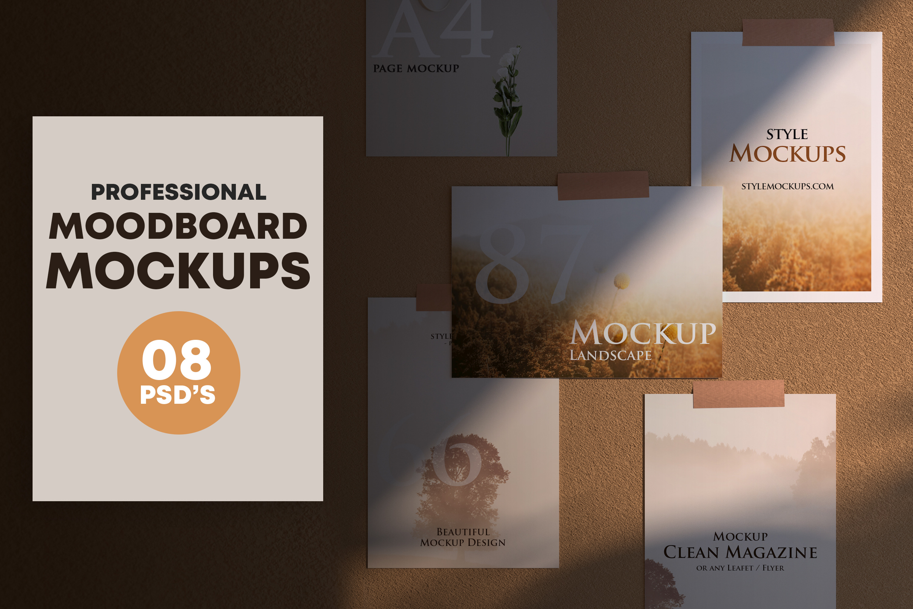 Download Set Of Mood Board Mockups Creative Photoshop Templates Creative Market