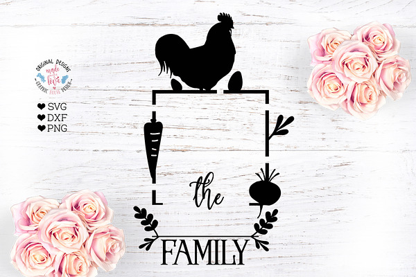 Download Farmhouse Family Name Frame Cut File Pre Designed Photoshop Graphics Creative Market PSD Mockup Templates