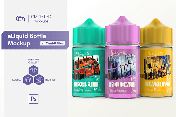 Download Eliquid Bottle Mockup V 100ml A Plus Creative Photoshop Templates Creative Market