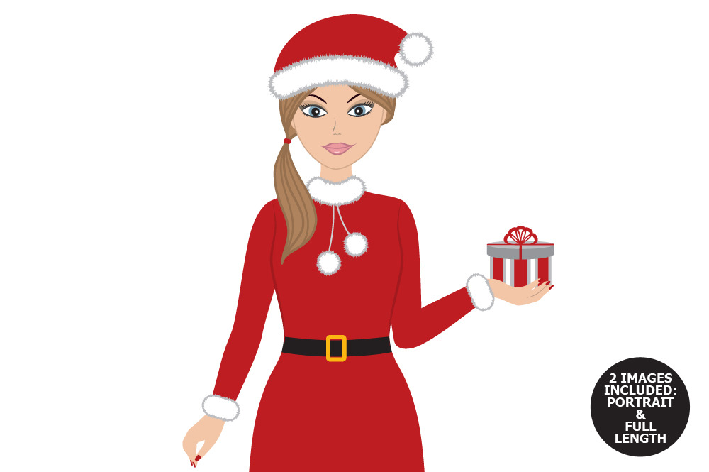 Christmas Girl | Pre-Designed Illustrator Graphics ~ Creative Market