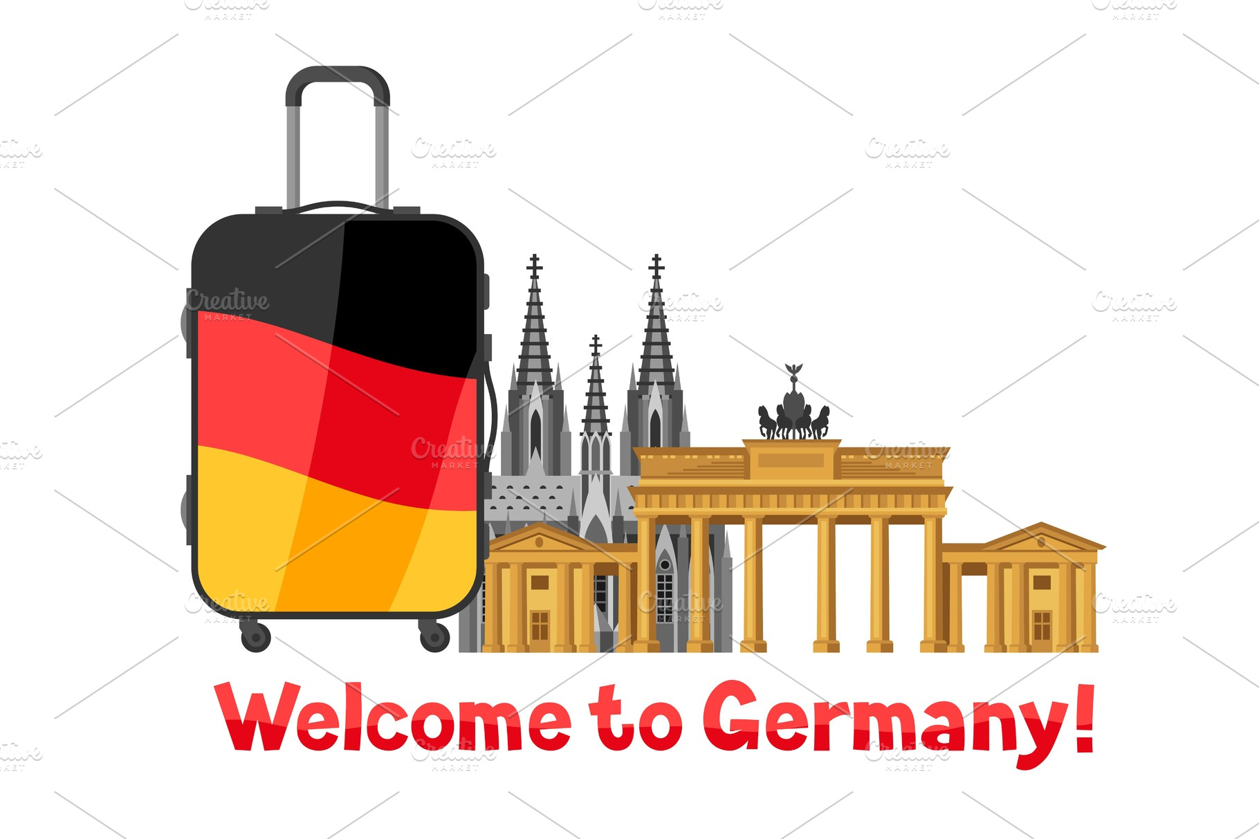 German background design with | Vector Graphics ~ Creative Market