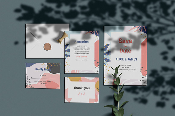 Download Wedding Invitation Suite Mockup Creative Photoshop Templates Creative Market