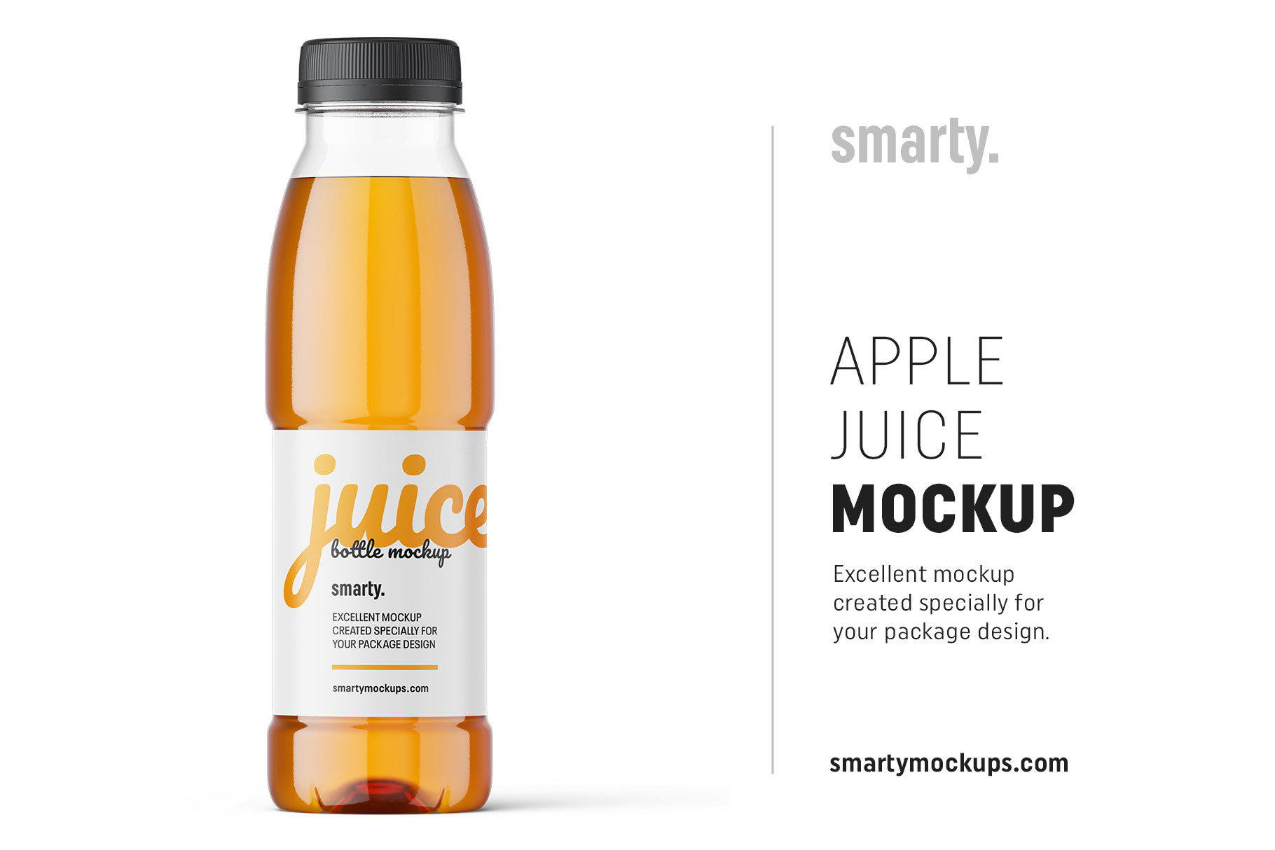 Free apple juice bottle mockup - Smarty Mockups