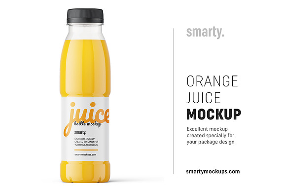 Orange juice bottle mockup - Smarty Mockups