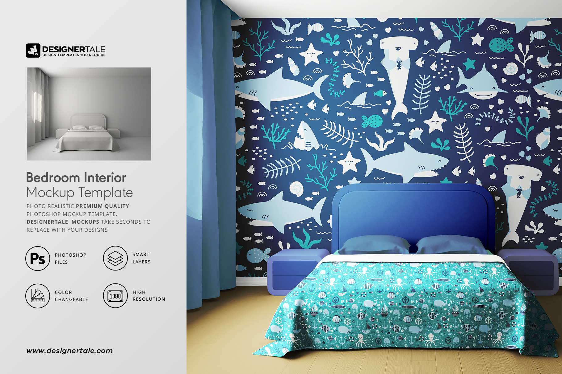 Download Bedroom Interior Objects Mockup Creative Photoshop Templates Creative Market