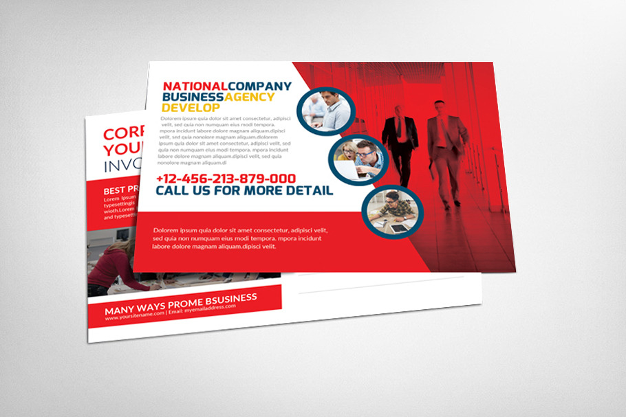 Agency Corporate Business Postcard | Card Templates ~ Creative Market