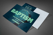 Baptism Church Postcard Template | Card Templates ~ Creative Market