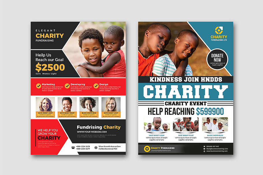 50-Charity Fundraisers Flyers Bundle | Creative Photoshop Templates ...