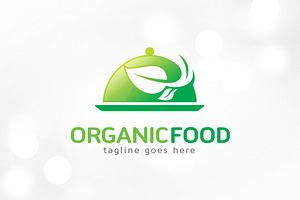 Organic Food Logo Creative Illustrator Templates Creative Market